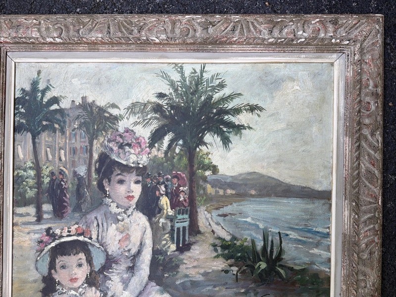 Signed Francois Gerome French Impressionist O/C Of A Beach W/Palm Trees gallery