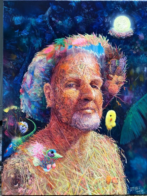 ALAIN DONATE Original Oil CANVAS PAINTING CUBAN ARTIST SURREAL 36″X 48″ C.O.A