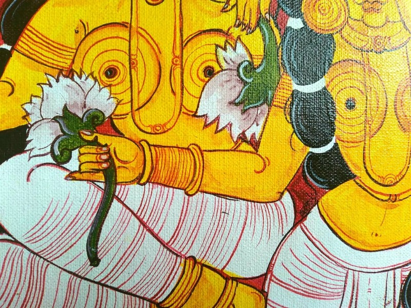 Handmade Nava Nari Kunjar Art 9 Women Forming Mythical Elephant Sri Lankan gallery