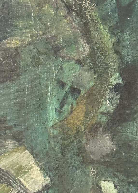 Abstract Figurative Silhouette/Portrait Oil Painting Moody Expressionist Style gallery