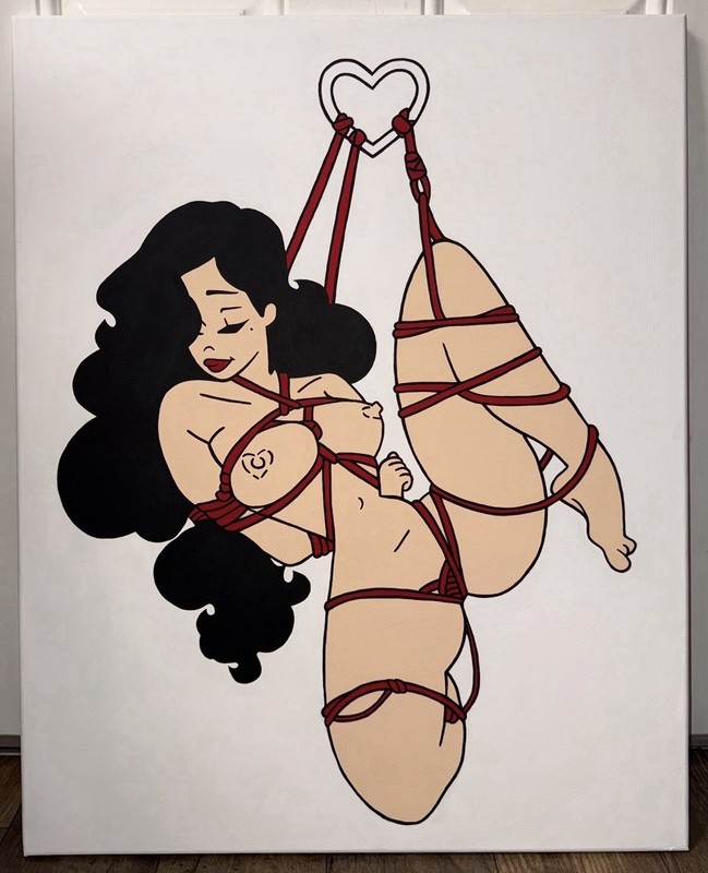 Pinup inspired painting