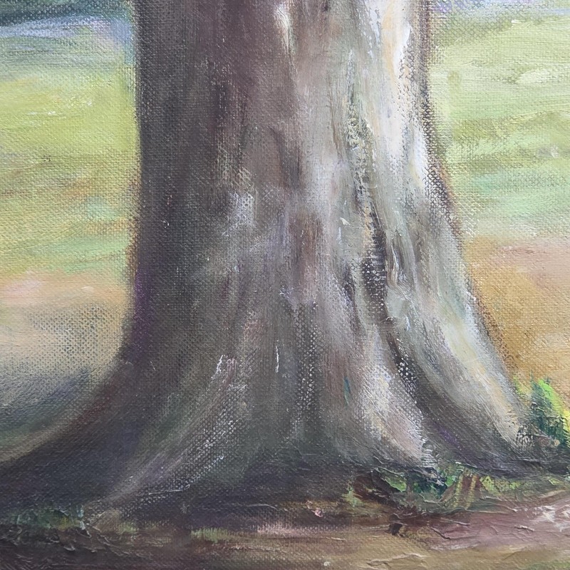 Original Tree Landscape Painting 1962 Swope Gallery Exhibition gallery