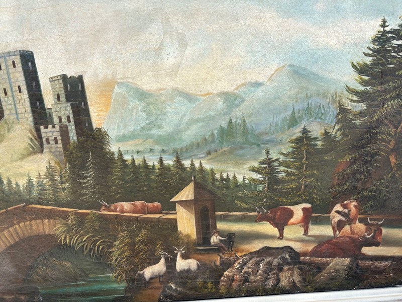 ANTIQUE BASINGSTOKE ENGLAND PASTORAL LANDSCAPE BY SIDNEY YATES JOHNSON?1890-1926 gallery