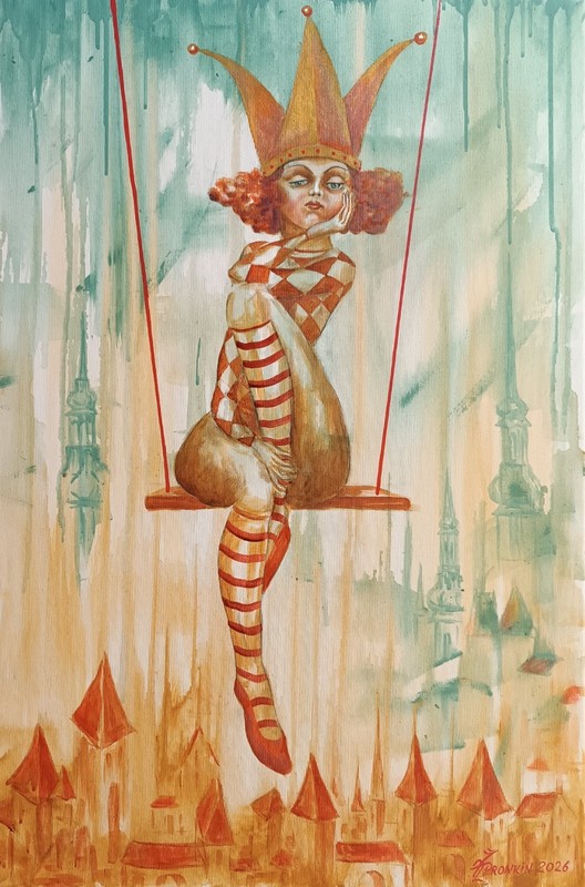 PAINTING ORIGINAL Oil canvas contemporary art MODERN by Pronkin 2026 SWING gallery