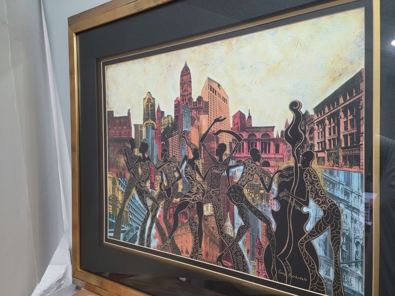 Corey Barksdale Colorful 36" Lithograph Printing #Atlanta Reflections gallery