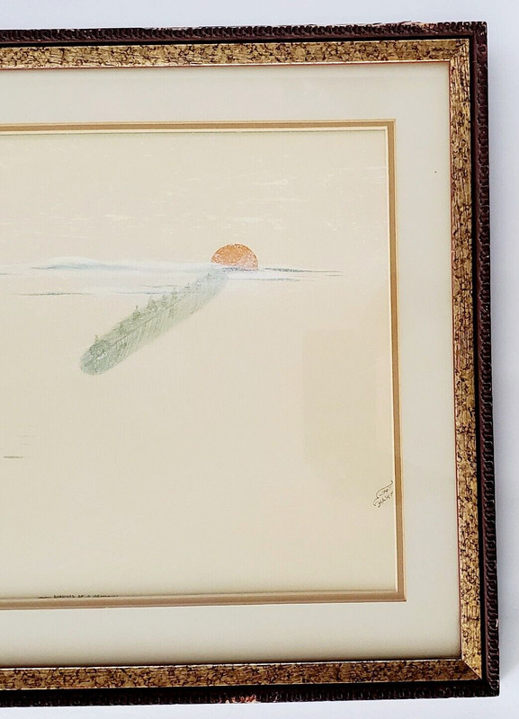 ORIGINAL 1974 NATIVE AMERICAN WATER COLOR PAINTING SIGNED HAWK gallery