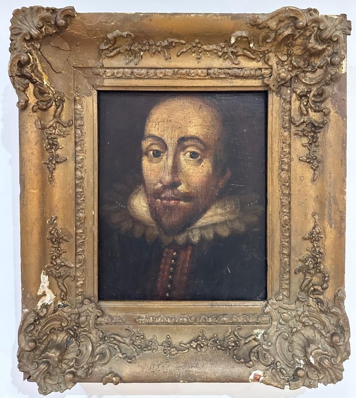 English School 17/early 18TH C-ry:Portrait Of William Shakespeare Oil On Panel