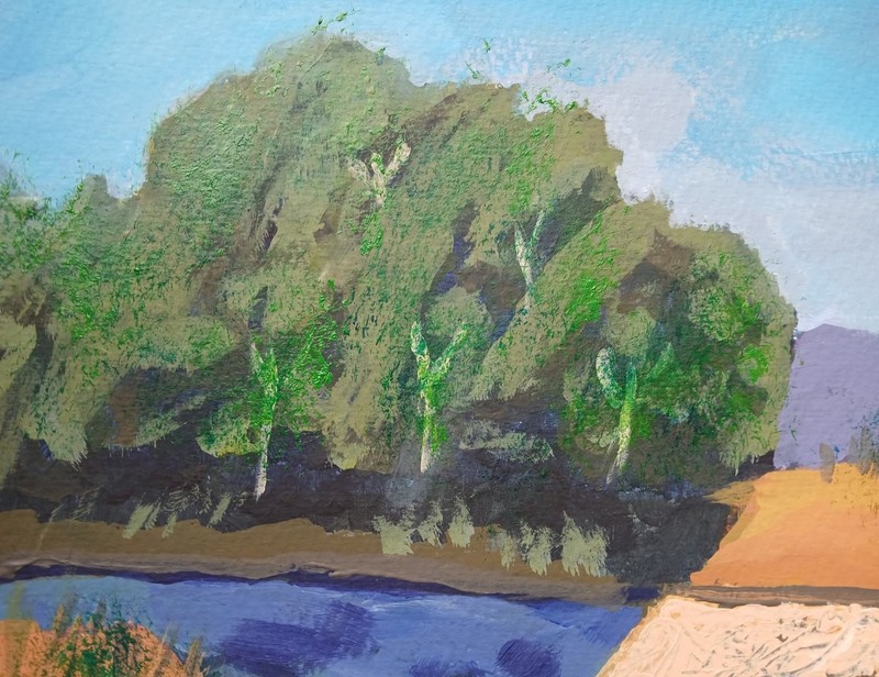 Impressionism Aussie Seascape Mary River 11x14 Handmade Signed Art Painting gallery