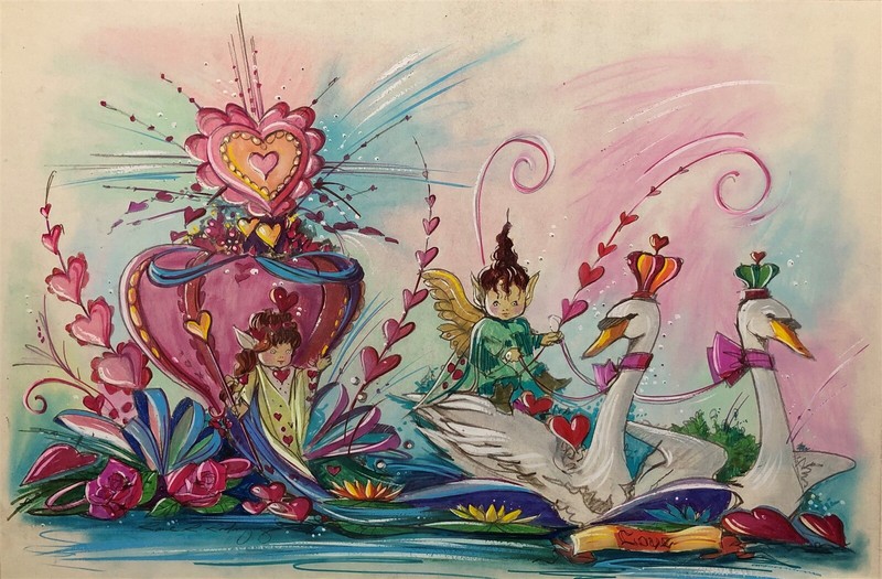 RAUL R. RODRIGUEZ PAINTING LOVE FLOAT FROM PUROLAND