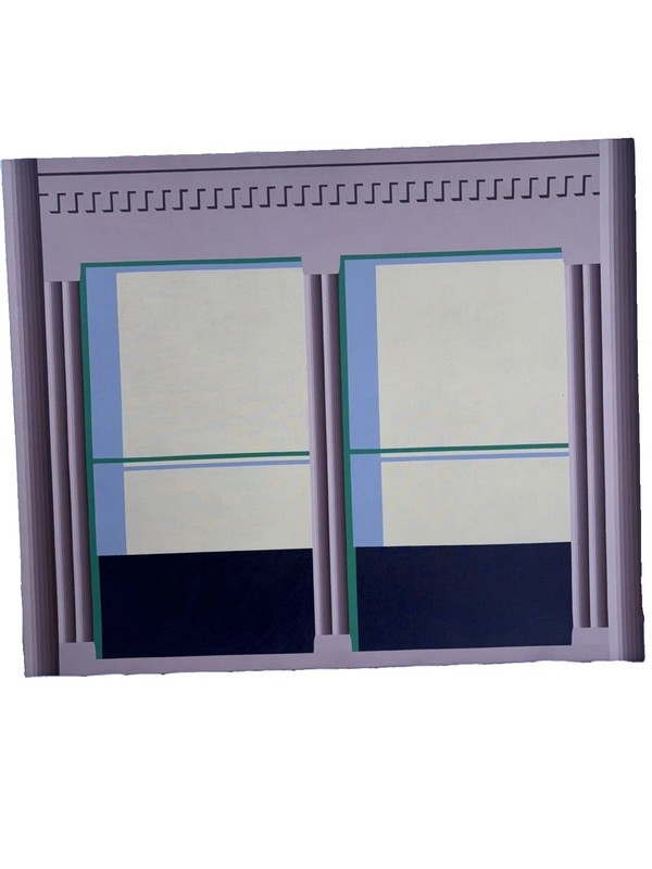 Architecture Painting Hand Painted On Canvas Including Wooden Frame 3’x30” Clark
