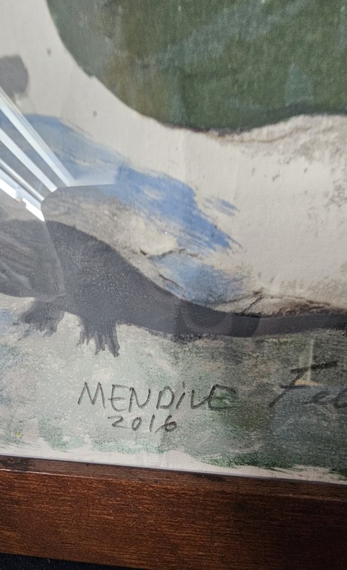 Mendive Serigrafia 22 /75 2016 Escrita Por El Pintor Dedicada Firmada Dos Veces gallery