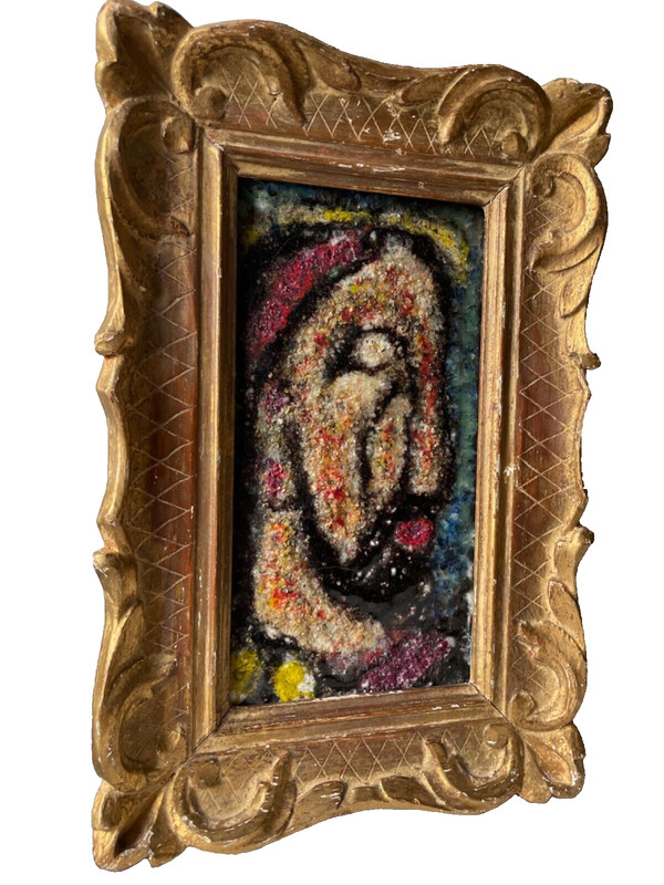 GEORGES ROUAULT ( After) RARE FRENCH ENAMEL PLATE c.1950 - HEAD OF CHRIST gallery