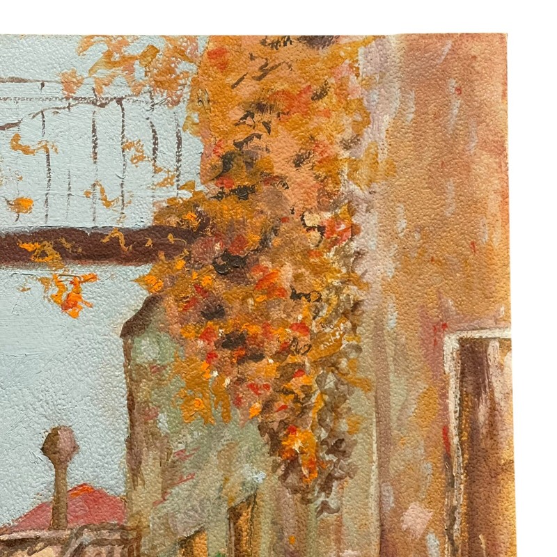Original Oil On Board Painting Venice Canal Signed John Angus Ware Rate Vintage gallery