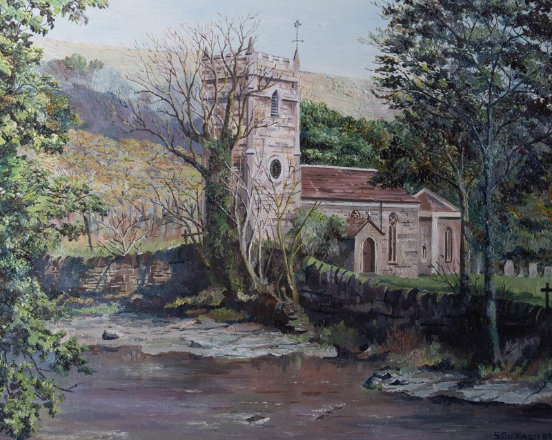 S. Dickinson - 1989 Oil, Village Church gallery