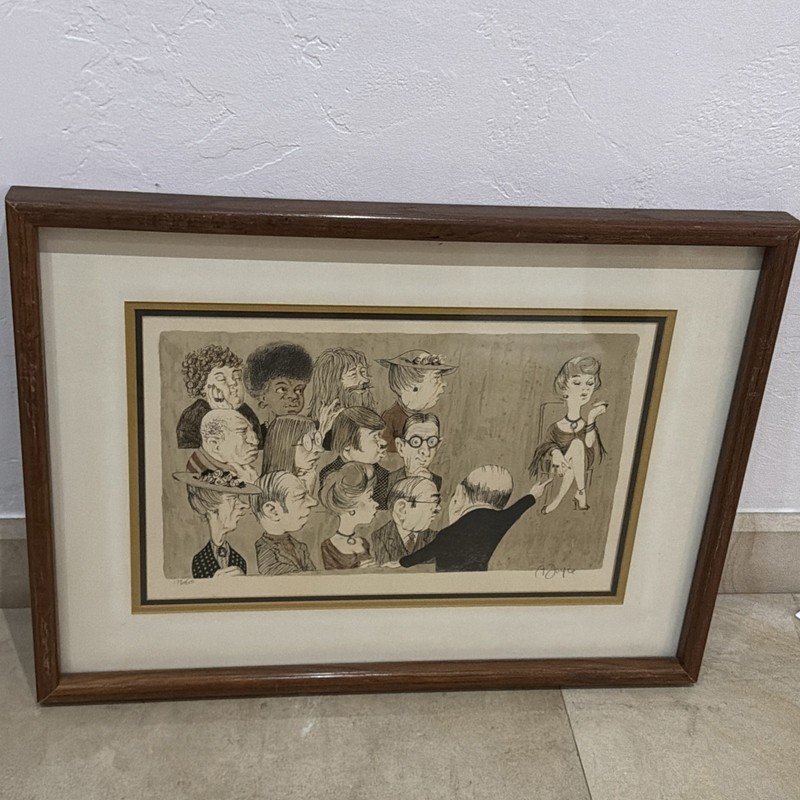 Vintage Signed, Matted, Framed Print Robert Sills Gallery Anthony Joyce Jury Art gallery