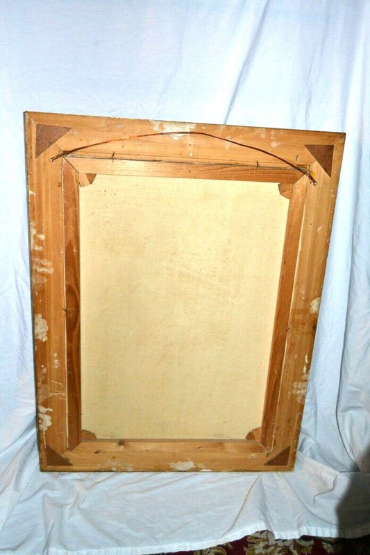 Vintage 1962 Oil Painting Man with the Golden Helmet Rembrandt Copy Gilt Frame gallery
