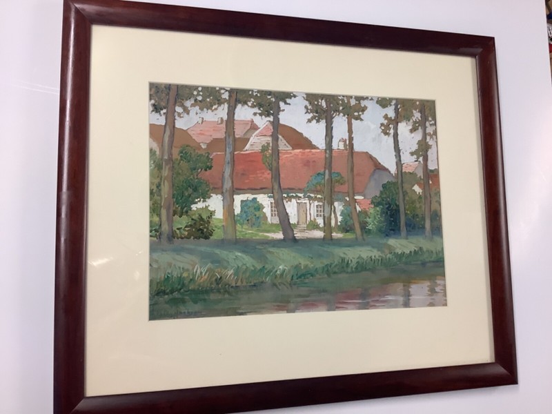 Lesley Elizabeth Jackson Minnesota Artist Large Landscape Gouache