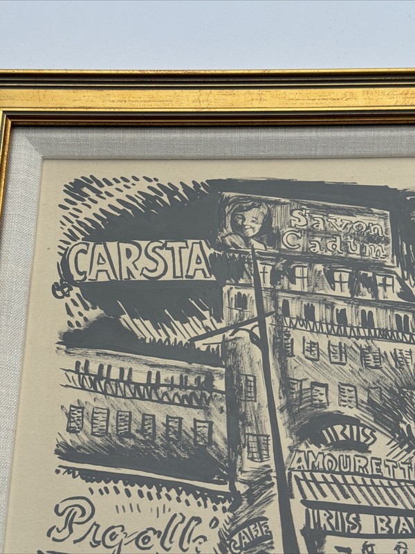 Jo Cain DRAWING WPA ARTIST FAMOUS REGIONALISM STREET SCENE URBAN 1930'S LISTED gallery