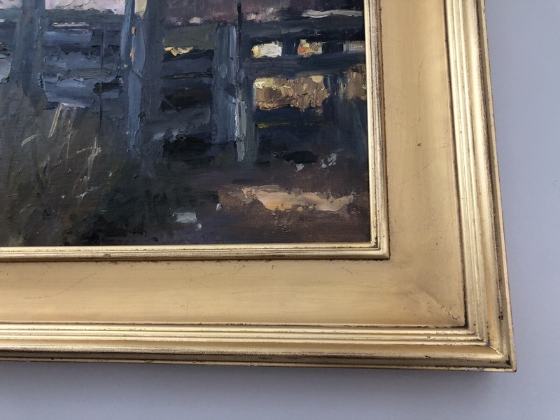 David Slonim Fences at Sieben Ranch Oil On Board Painting gallery