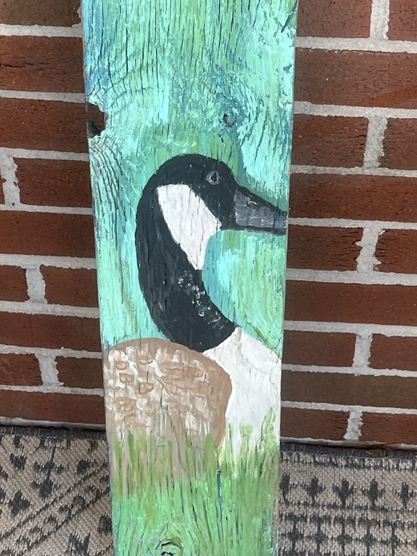 Hand Painted Canadian Goose On Old BarnWood Rustic Art 30” Cabin Lake Lodge Deco gallery