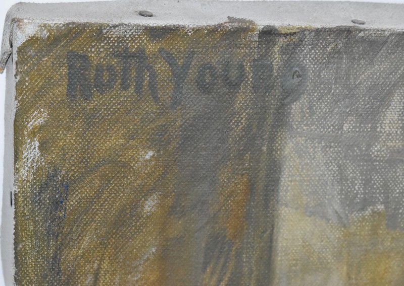 RUTH YOUNG-NY Modernist-Original Signed Oil Painting-Interior View gallery