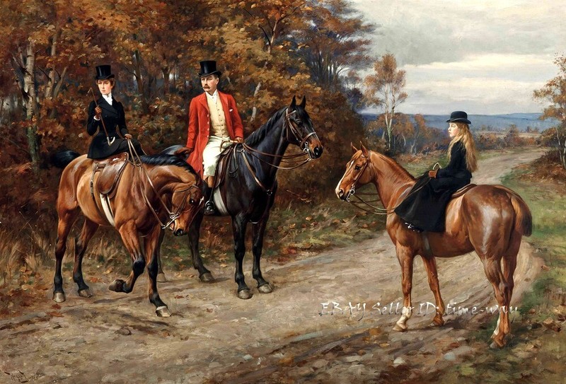 Ride to the countryside Oil painting Wall Decor Giclee Printed on canvas P2311