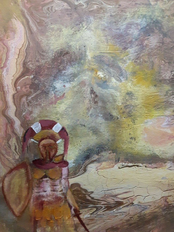 art paintings historic roman / greek soldier very unique Original pour art