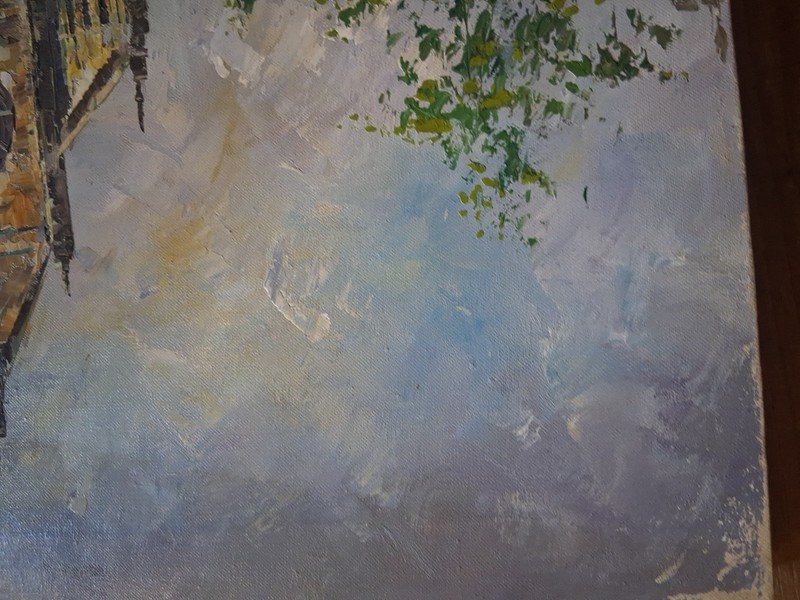 Beautiful Original 1950's "Elgise de Charte" Oil Painting Landscape Signed gallery