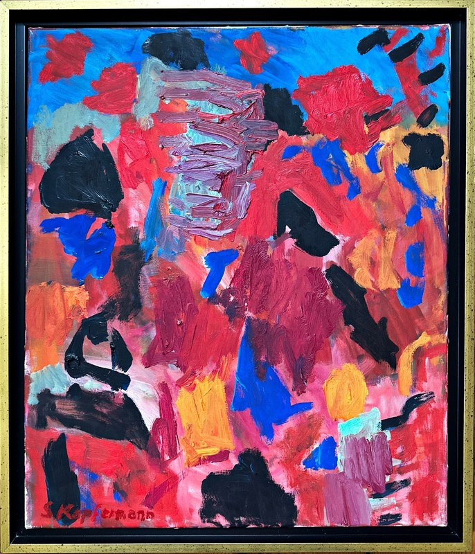 Sigrid Kopfermann, oil on canvas, signed, Düsseldorf, Berlin Informel
