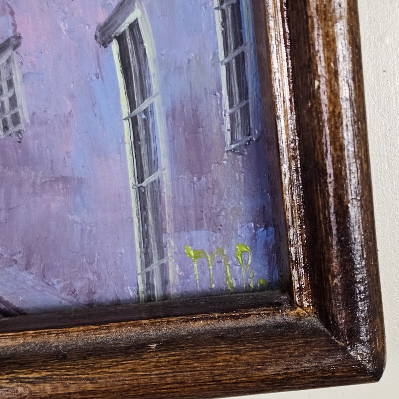 Original Oil Painting by Marcelo Pincay Cobblestone Alleyway Scene Latin America gallery