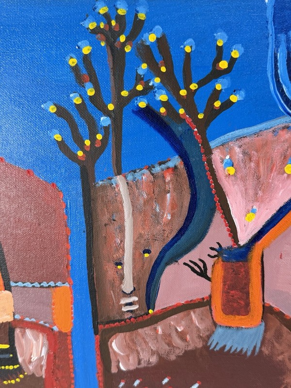 Visionary Expressionist Dream Painting By New York Outsider Artist Louise Abrams gallery