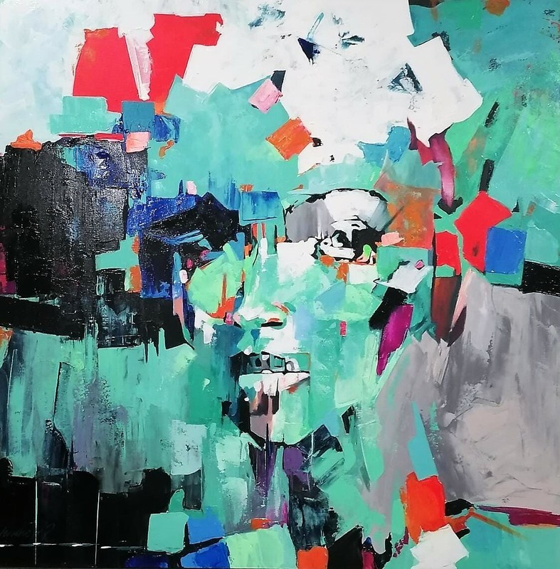 Original Oil Painting Human Face