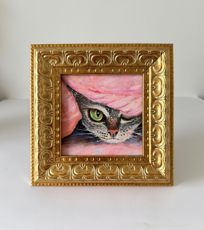 Funny Cat. Art as Reflection Reality. Animal’s World in Humorous Representation.