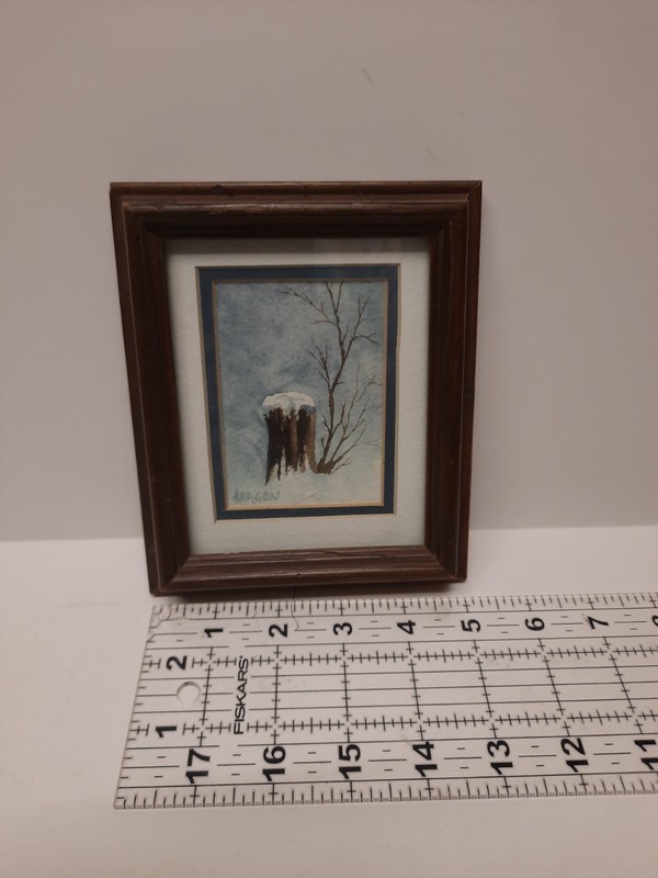 5″x6″ Water PAINTING by Aragon WALL ART From 1983 Santa Fe, N.M.