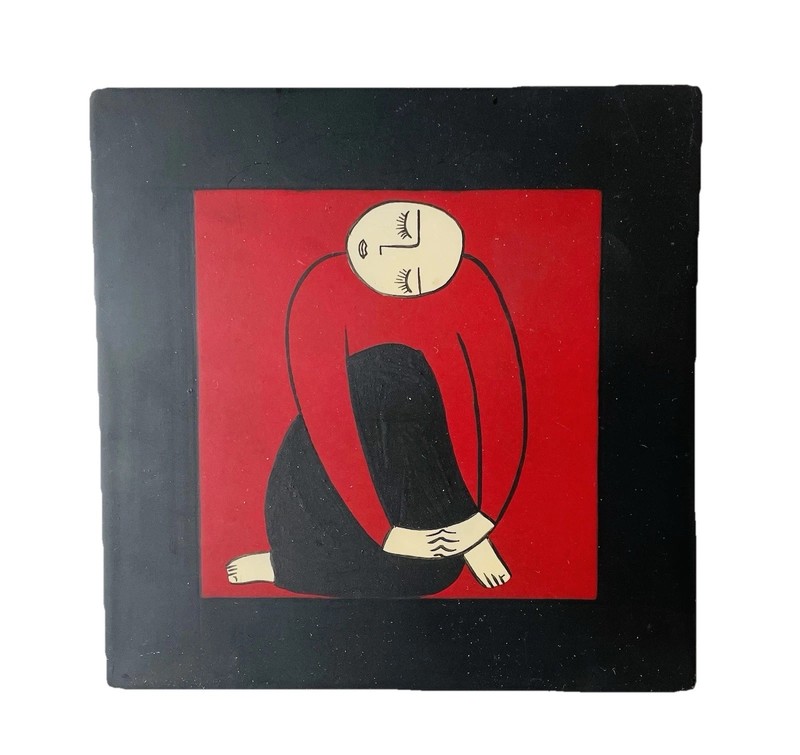 Ta Thi Thanh Tam Painting Lacquerware Tile DAO As-Is