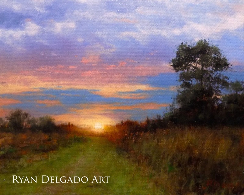 Original Landscape Oil Painting On Panel, 8×10 by Ryan Delgado Art