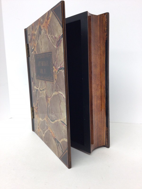 secret hide way safe book with hinged door