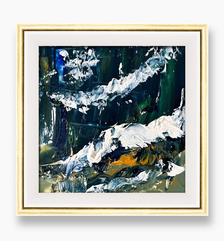 Malibu Abstract Expressionism Artwork • Ocean Foam & Coastal Energy Textured Art