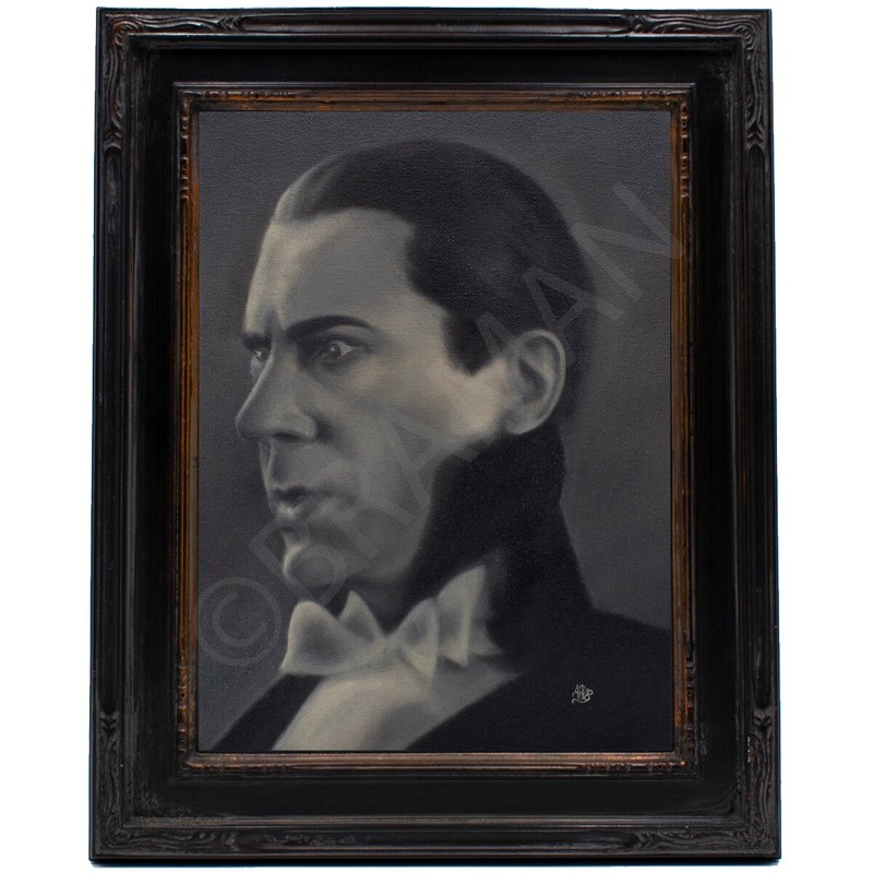 Count Dracula 9×12 oil painting, Abigail Braman
