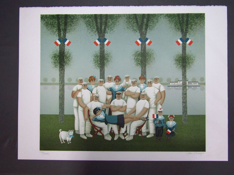 Jan Balet Lithograph 276/300 Hand Signed Modern Art Print Collectible Framed