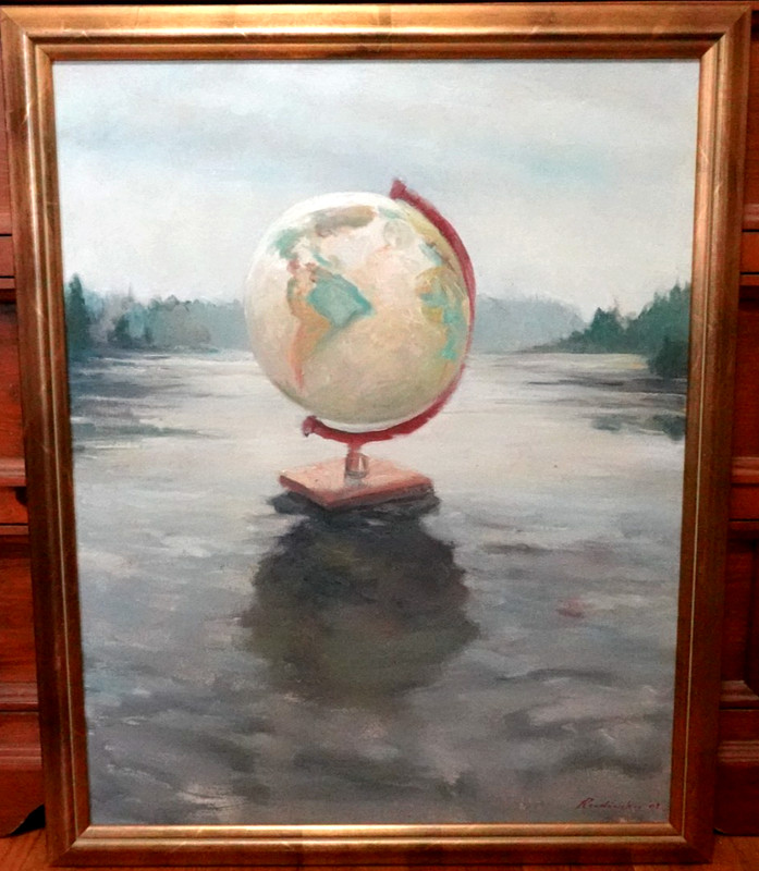 ALEX RUDINSKY "TIME AND SPACE" HUGE ORIGINAL OIL ON CANVAS LANDSCAPE PAINTING gallery