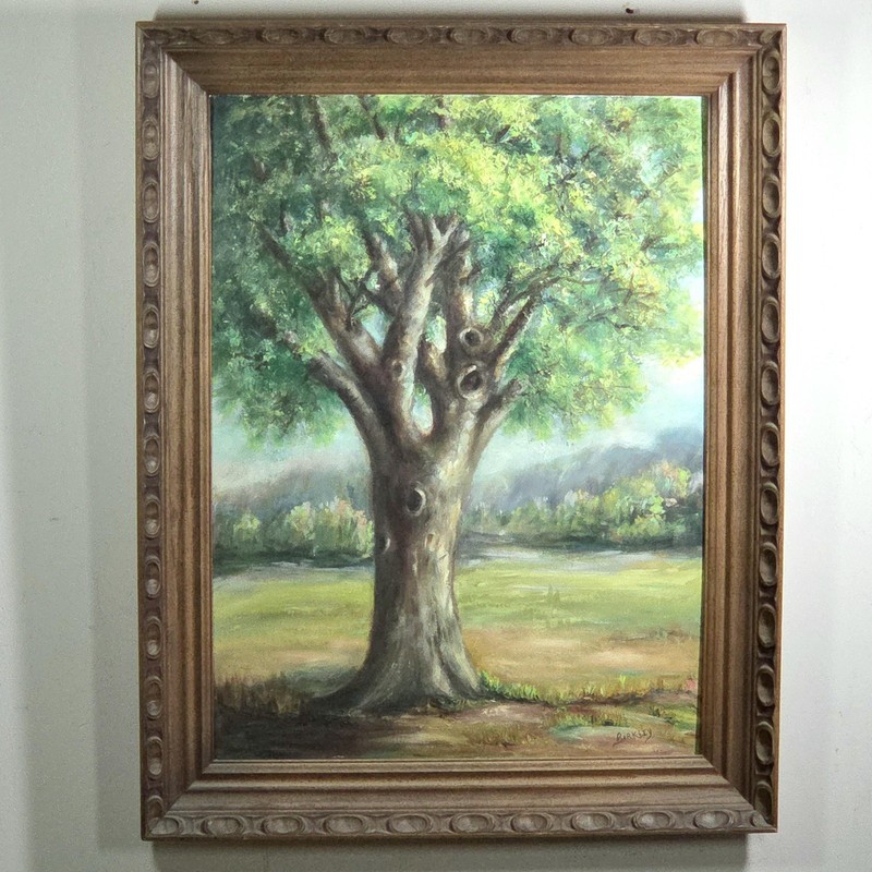 Original Tree Landscape Painting 1962 Swope Gallery Exhibition