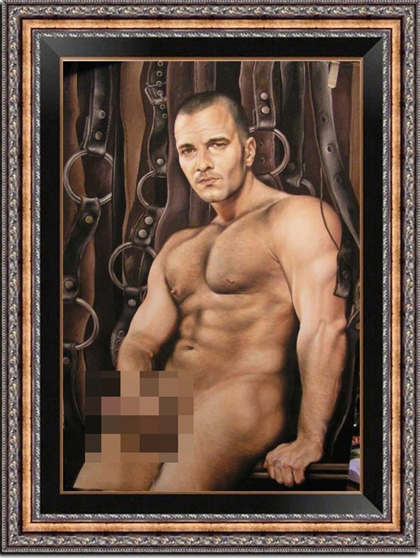 Handmade Original Oil painting art boy male men on Canvas 24″X36″