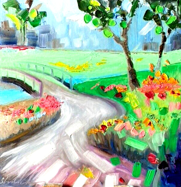 10″ ORIGINAL Oil Painting Tree of Life Art Central Park National Textured Signed