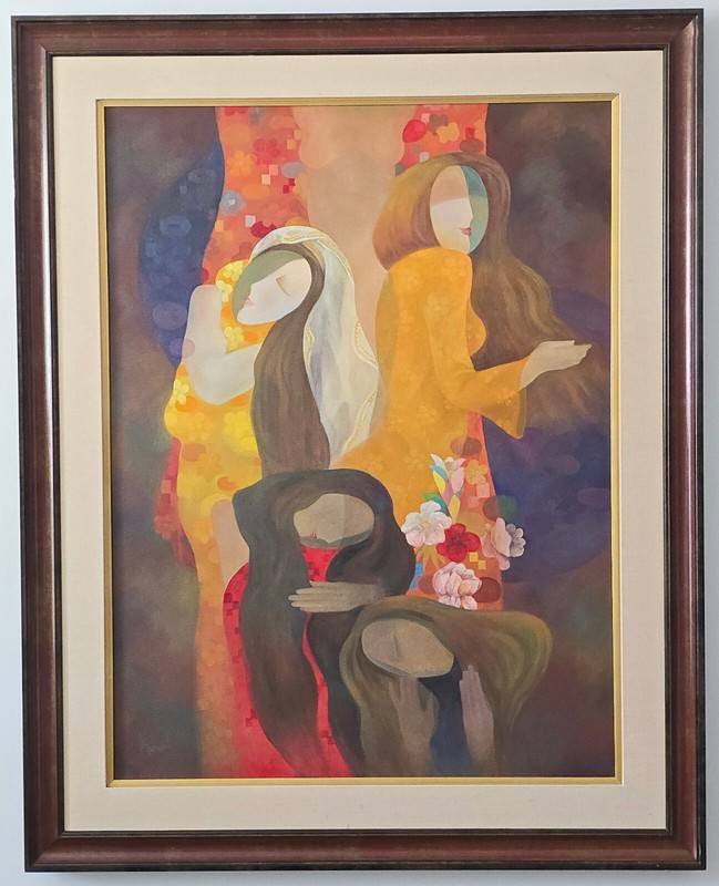 HUGE SIZE ARBE ARA BERBERYAN ORIGINAL OIL PAINTING " FLOWER BEAUTIES" ~ 36"x48" gallery