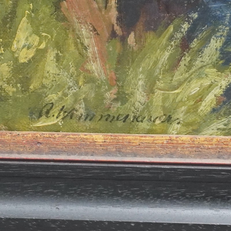 Adelbert Wimmenauer Impressionistic Landscape Oil on Canvas around 1890 1.AIO gallery