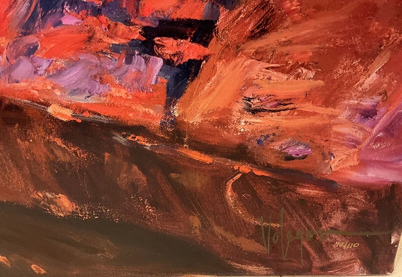 Volgov, the red couch Canvas deluxe, 30x40 In, #42/110, Signed gallery