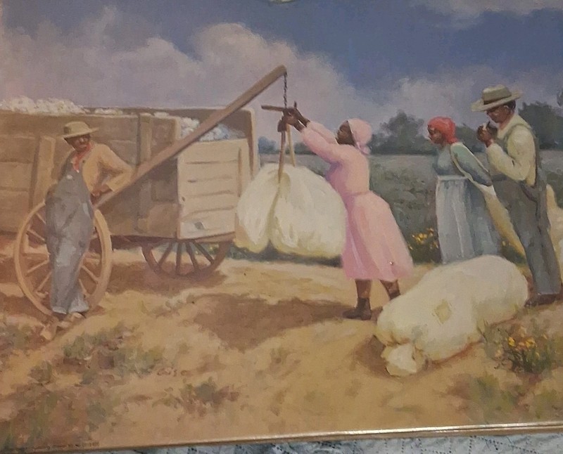 «Weighing Cotton» (sometimes referred to as «Baling Cotton») by Anis
