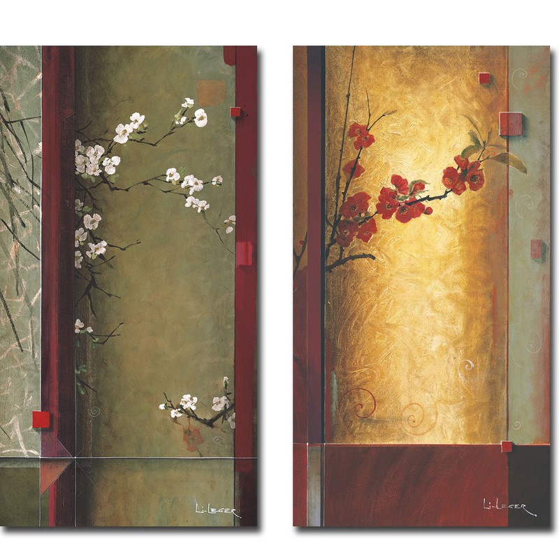 Blossom Tapestry I & II by Don Li-Leger 2-pc Gallery Wrapped Canvas Giclee Set