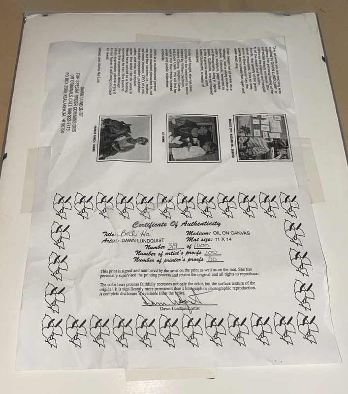 Dawn Lundguist Original, Signed & Cert Included “Bali Hai” Island Beach Decor gallery